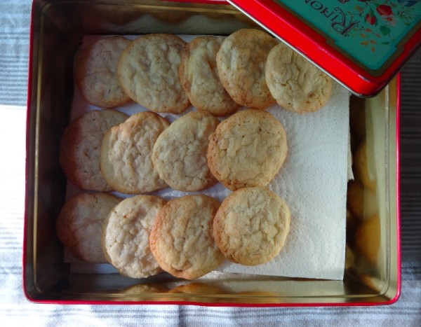 White chocolate chunk cookies (from Philippa Vanstone's 500 cookies  (Apple Press, 2005)