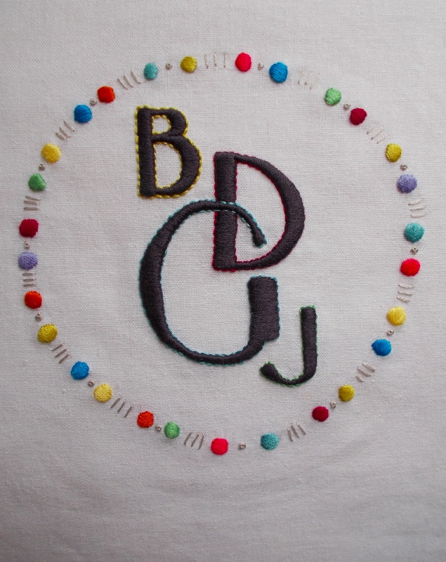 Monogram for a baby boy Addison Embroidery at the Vicarage
