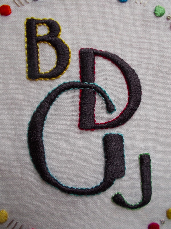 Monogram for a baby boy Addison Embroidery at the Vicarage