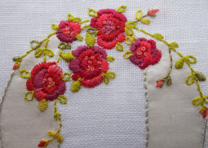 An embroidered alphabet letter O Addison Embroidery at the Vicarage